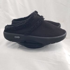 Oofos Women's OOcoozie Mule Shoe - Black Size 12
